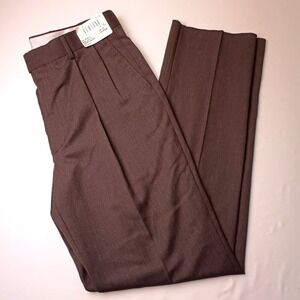 NWT Mens Versini 100% Wool Pants Size 36 Unhemmed Gray Striped Straight Leg